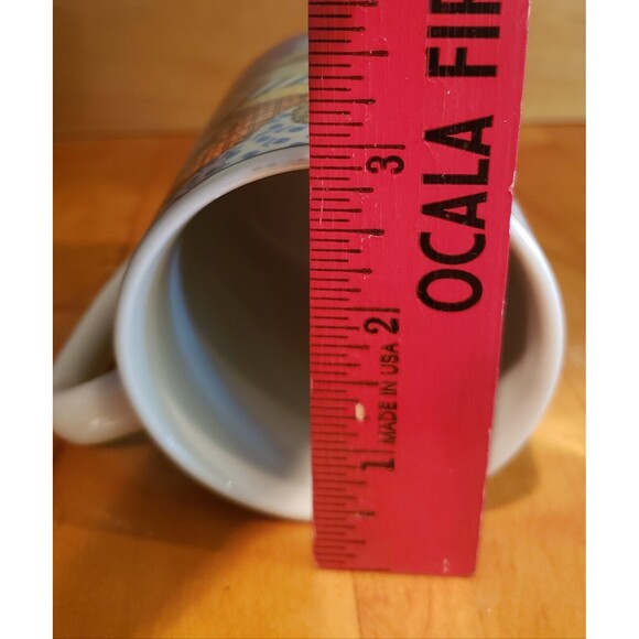 Vintage Otagiri Coffee Mug Patchwork Quilted Mallard Ducks On Pond Japan - Picture 8 of 10